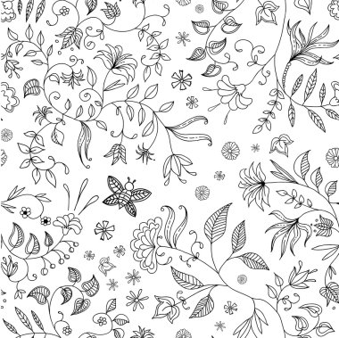 vektörsüz çiçek deseni