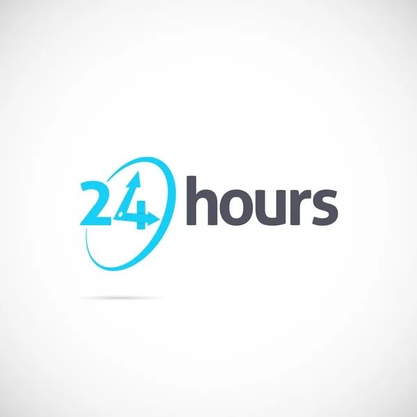 24 horas símbolo — Vector de stock