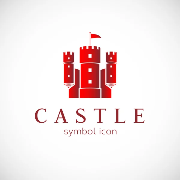 Abstract castle vector logo template — Stock Vector