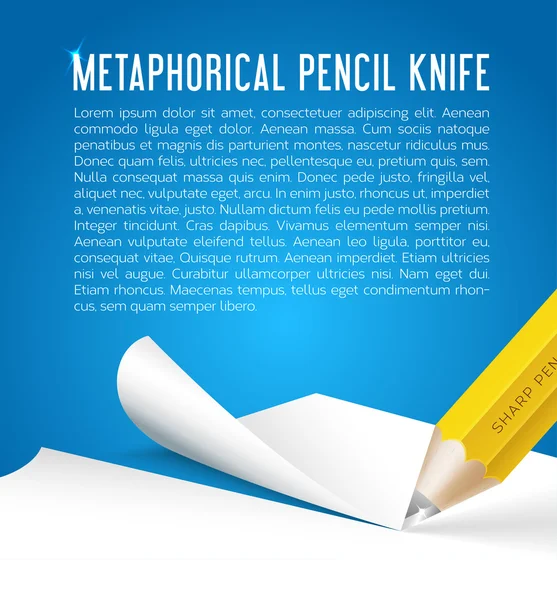 Abstract vector background metaphorical pencil knife — Stock Vector
