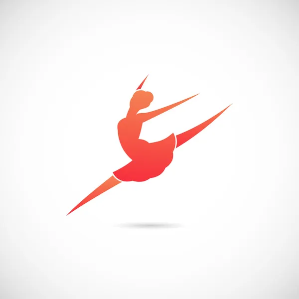 Icono de símbolo de bailarina de ballet — Archivo Imágenes Vectoriales
