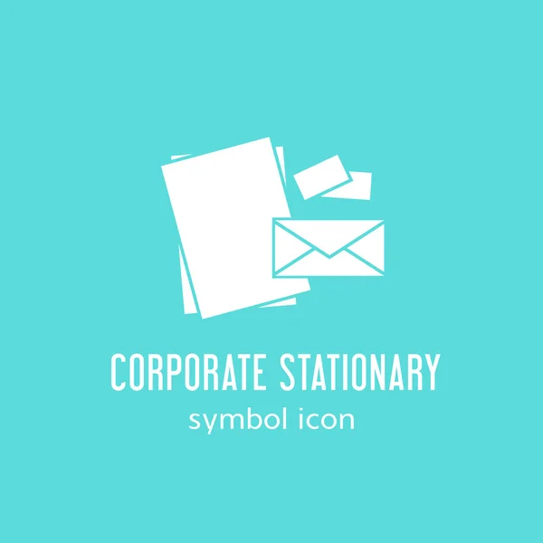 Corporate stationaire symboolpictogram — Stockvector