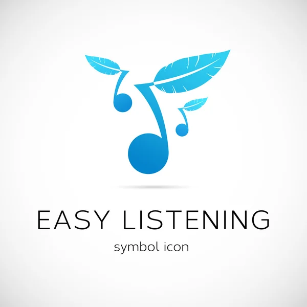 Ikony symbol łatwe słuchanie muzyki — Wektor stockowy