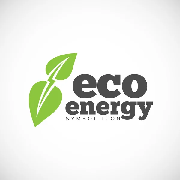 Ikony symbol energii Eco — Wektor stockowy