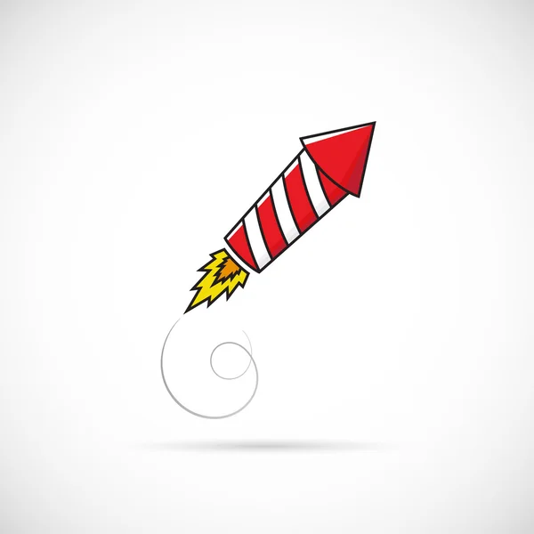 Icono de símbolo de cohete de fuegos artificiales — Vector de stock