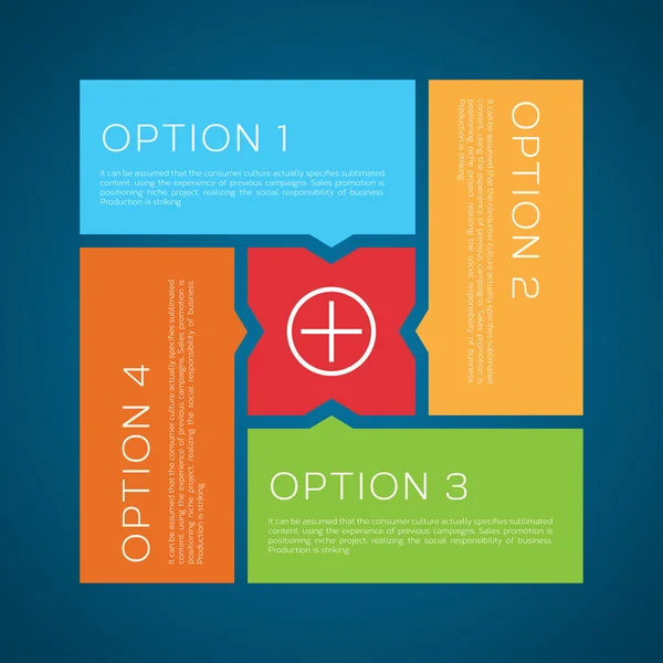 Flat options vector background — Stock Vector