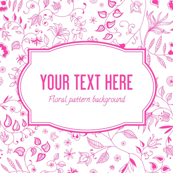 Floral pattern pink background — Stock Vector