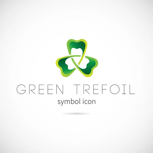 Ícone de símbolo de trevo verde — Vetor de Stock