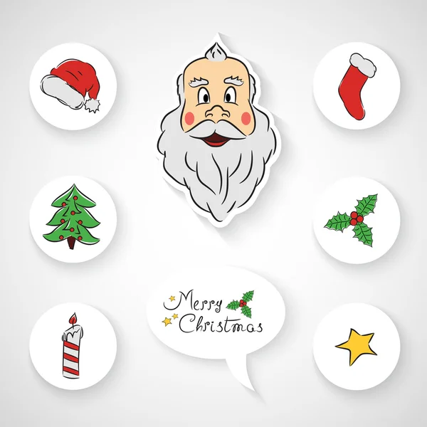 Conjunto de icono de venta de Navidad dibujado a mano — Vector de stock