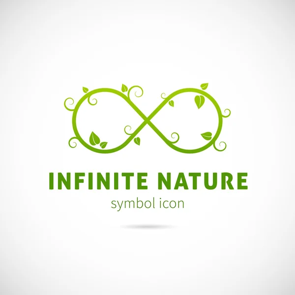 Icona simbolo della natura infinita — Vettoriale Stock