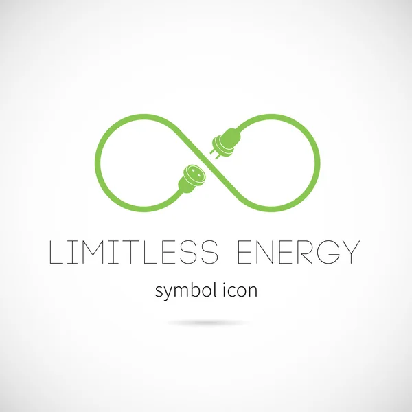 Onbegrensde energie vector symboolpictogram — Stockvector