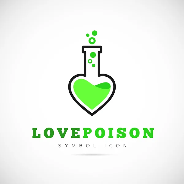 Love poison symbol icon — Stock Vector