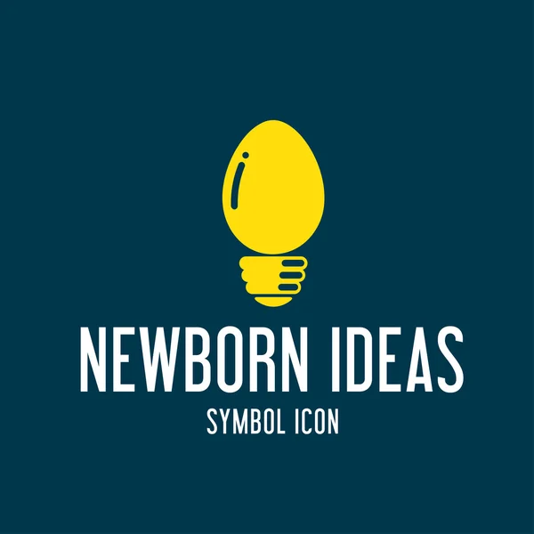 Icono de símbolo de ideas recién nacido — Vector de stock