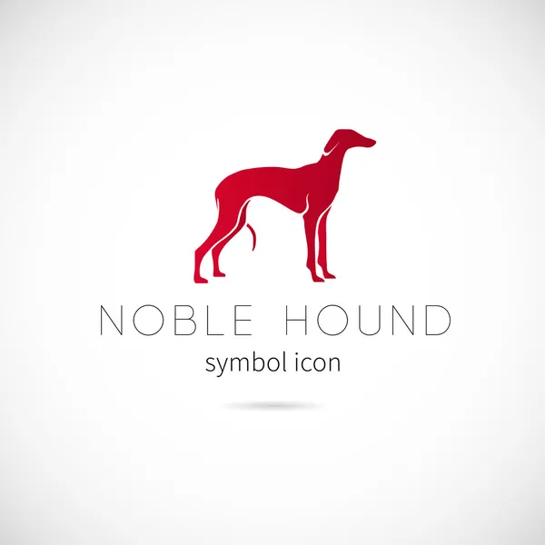 Noble perro símbolo icono vector — Vector de stock