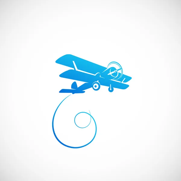 Vorlage für das alte Flugzeug-Logo — Stockvektor