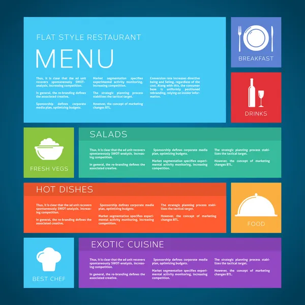 Menu restauracji — Wektor stockowy