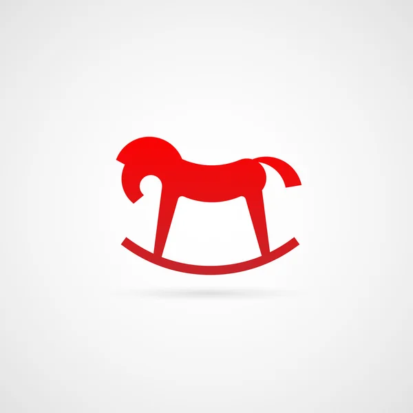 Rocking horse vector symboolpictogram — Stockvector