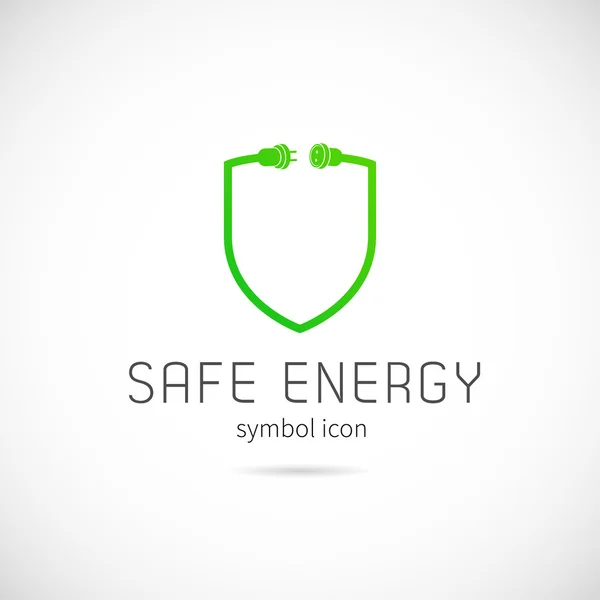 Icône symbole énergie sûre — Stockvector