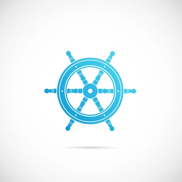 Steering wheel symbol icon or label — Stock Vector