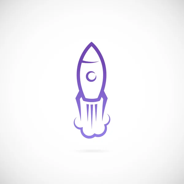 Ícone de símbolo de foguete vetorial — Vetor de Stock