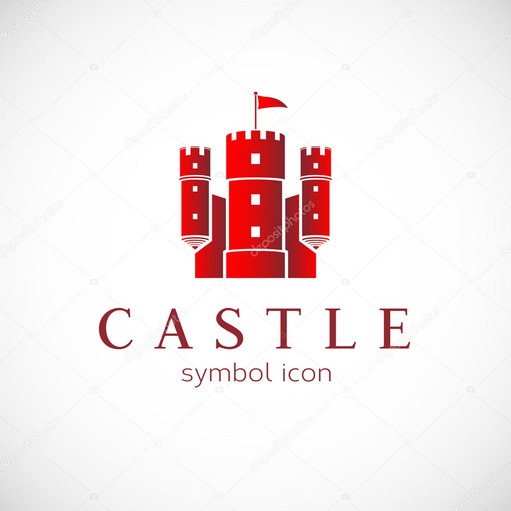 Abstract castle vector logo template