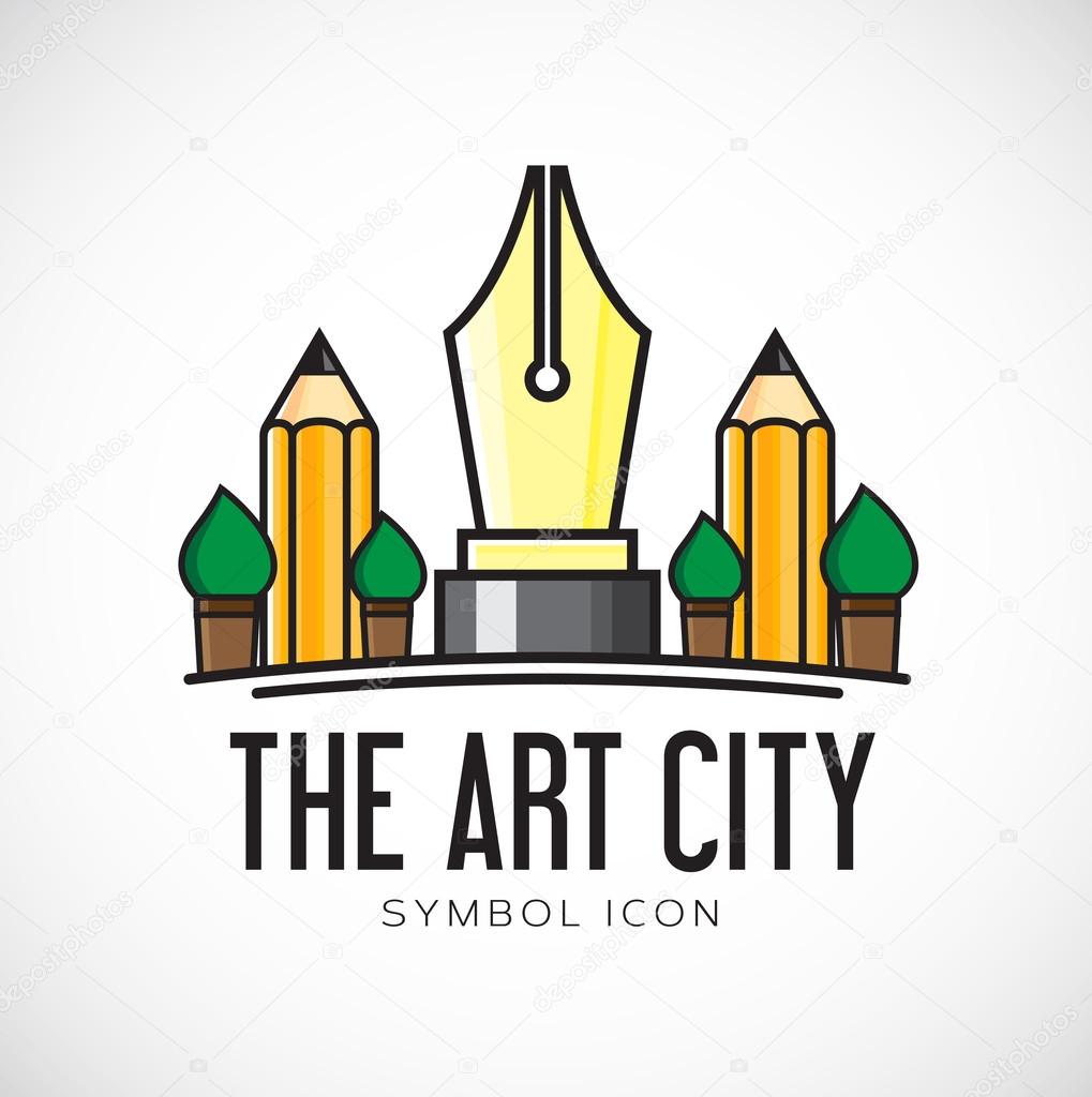 The art city vector symbol icon