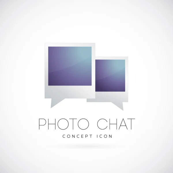 Chat vector concept symbool fotopictogram — Stockvector