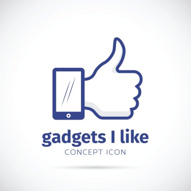 I Like Gadgets Abstract Vector Concept Icon clipart