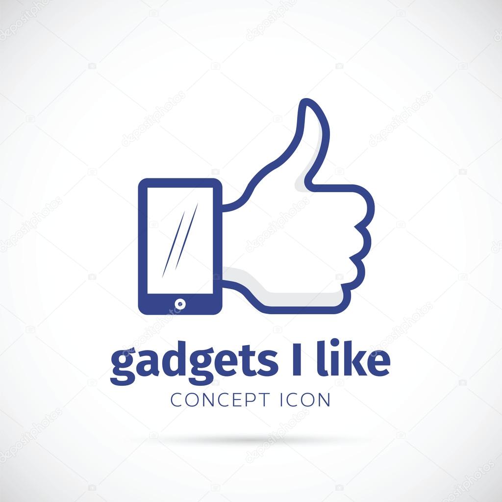 I Like Gadgets Abstract Vector Concept Icon