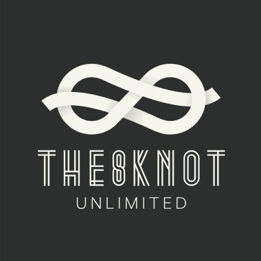 Şekil 8 knot tasarlamak vektör kavramı sembol simge