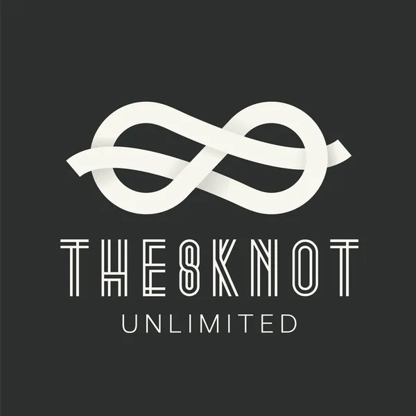 Şekil 8 knot tasarlamak vektör kavramı sembol simge