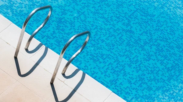Detail Blue Swimmingpool Sunny Day Summer — Stock Photo, Image