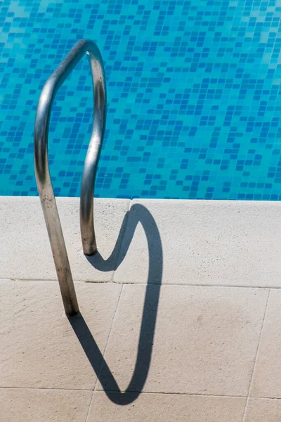 Detail Blue Swimmingpool Sunny Day Summer — Stock Photo, Image