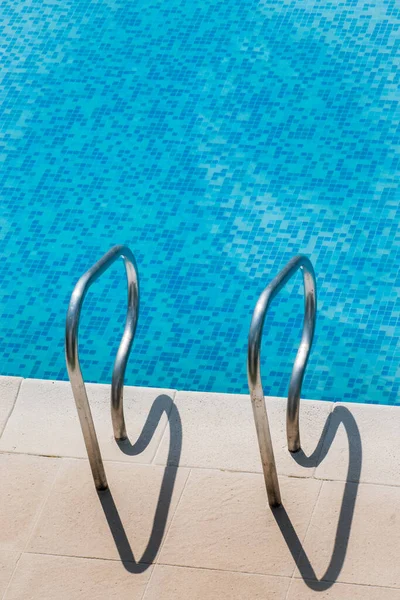 Detail Blue Swimmingpool Sunny Day Summer — Stock Photo, Image