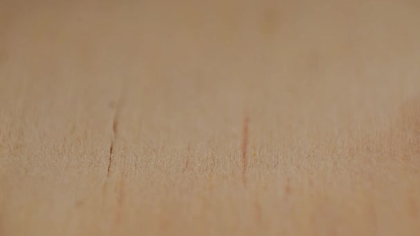 Some White Raice Grains Spiled Wooden Table — Stock Video