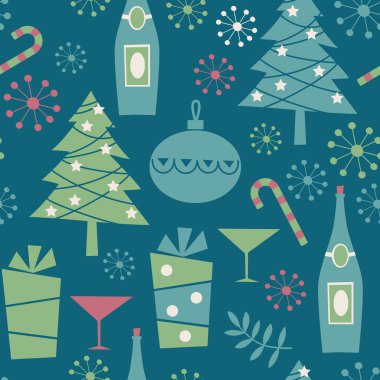 Kış ve yılbaşı Tema için dikişsiz arka plan