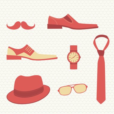 Vintage moda set - erkek aksesuarlar