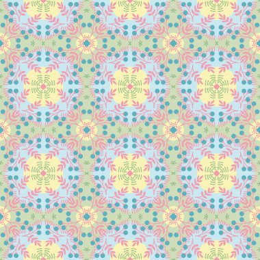 yaprak ve meyveleri ile kesintisiz sürekli değişen desen