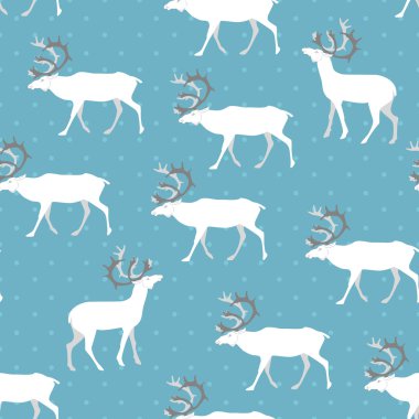 Ren geyikleri kış ve yılbaşı Tema için.