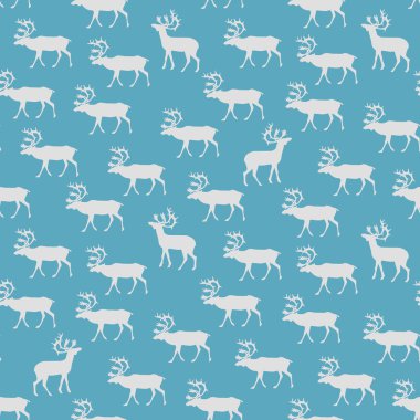 Ren geyikleri kış ve yılbaşı Tema için.