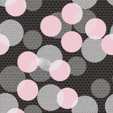 pembe ve beyaz top ile Seamless Modeli