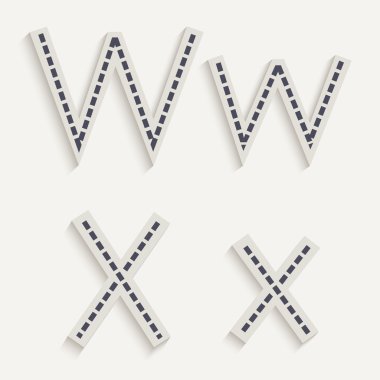 büyük ve küçük harfler, w, x.