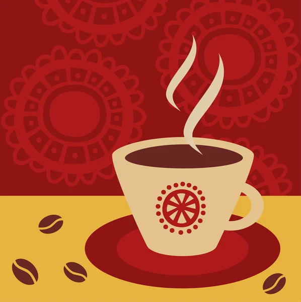 Xícara de bebida quente (café, chá etc. ) — Vetor de Stock