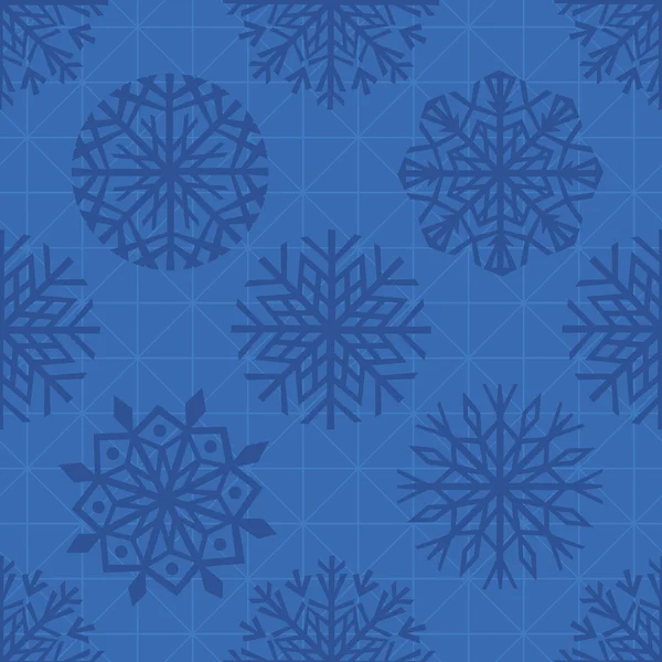 Seamless snowflakes background for winter — Stock Vector