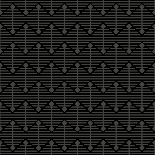 シームレスな幾何学的な黒の背景 — ストックベクタ