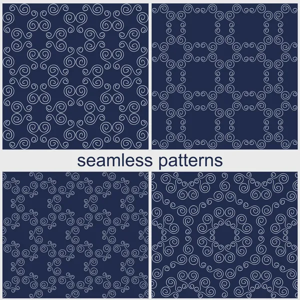 dört farklı soyut Dikişsiz desen seti