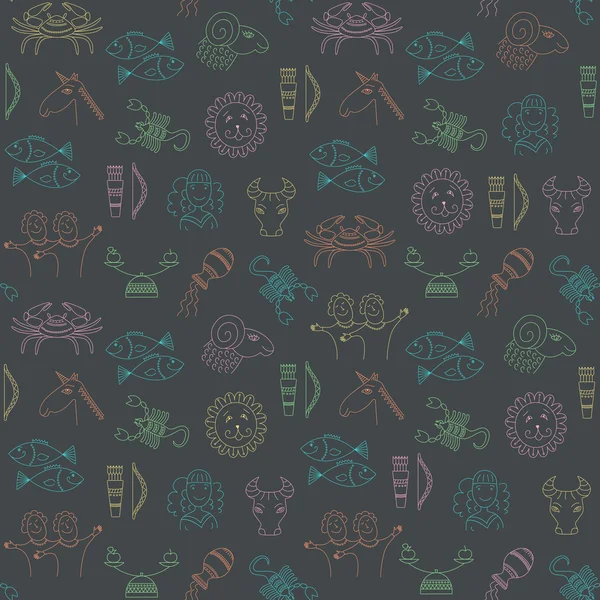 burç sembolleri ile soyut geometrik seamless modeli.