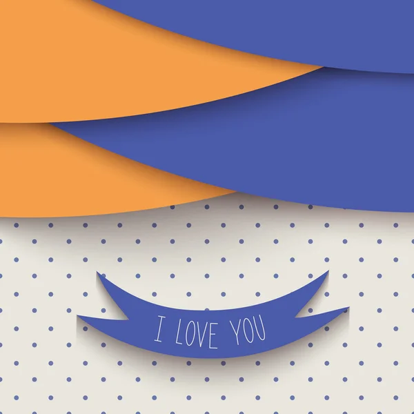 Carte abstraite avec texte I Love You . — Image vectorielle