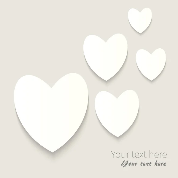 Paper hearts — Stock Vector