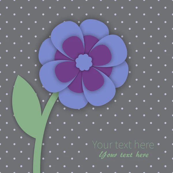 Με μπλε λουλούδι — Διανυσματικό Αρχείο